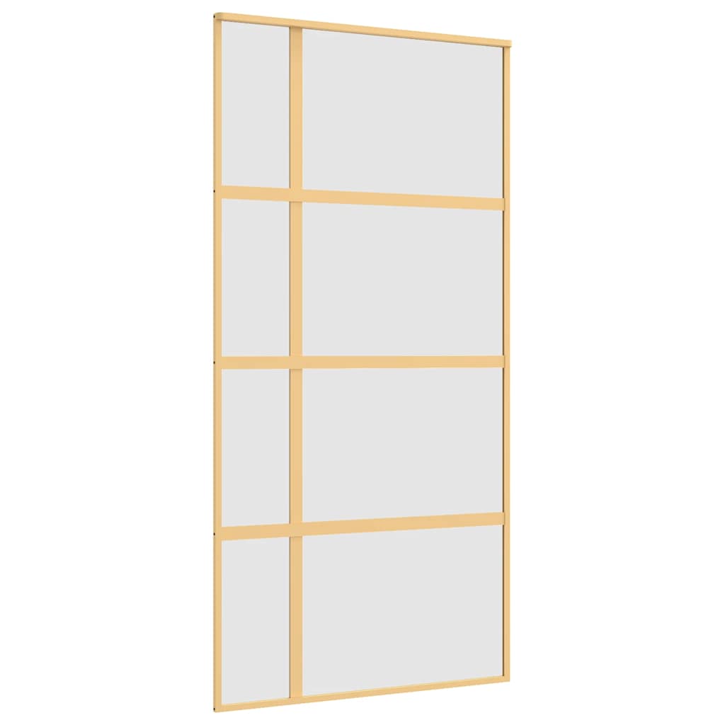 aranyszínű ESG tejüveg és alumínium tolóajtó 102,5 x 205 cm