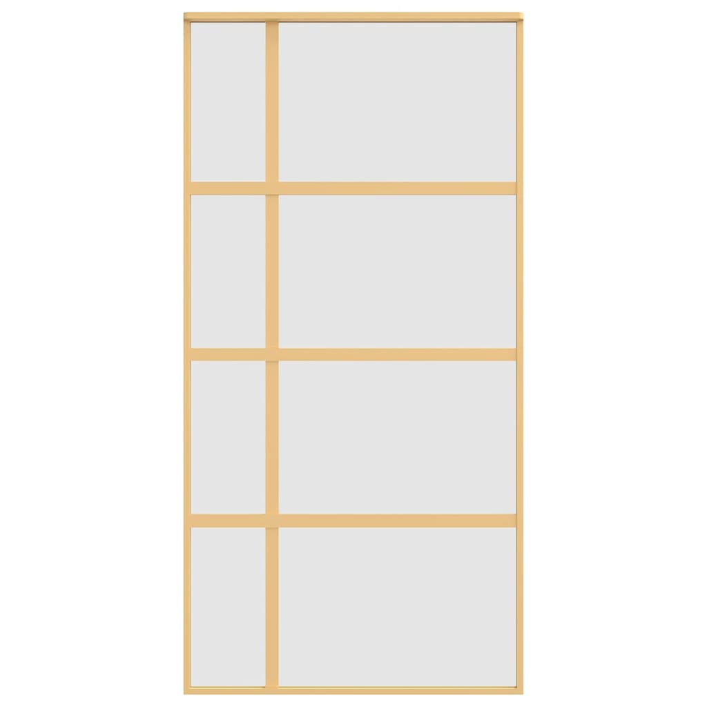 aranyszínű ESG tejüveg és alumínium tolóajtó 102,5 x 205 cm