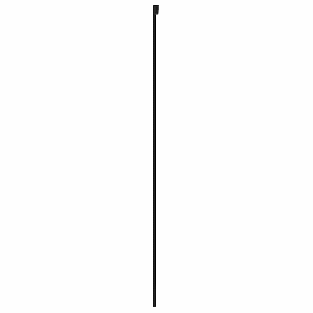 fekete edzett üveg és alumínium tolóajtó 76 x 205 cm