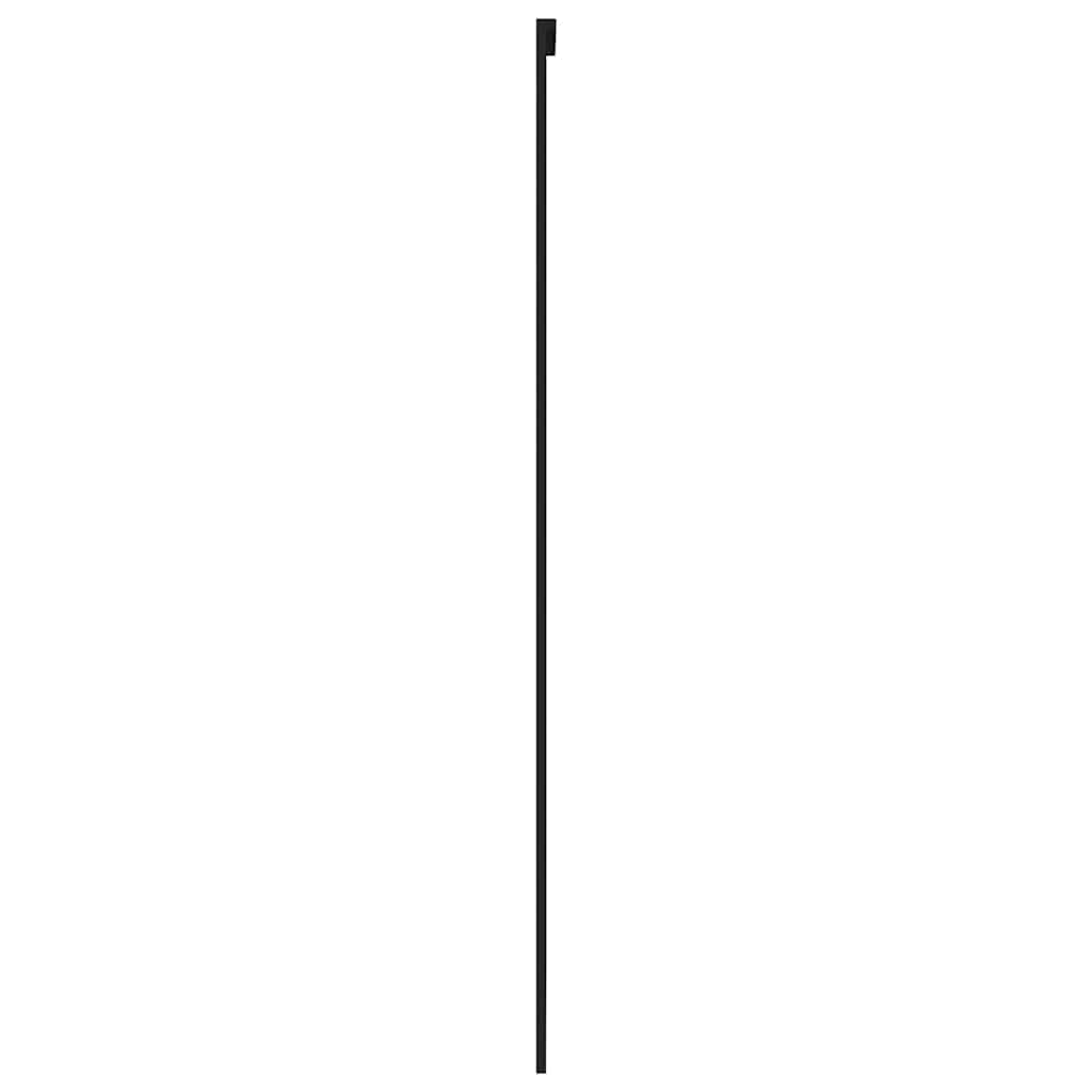 fekete edzett üveg és alumínium tolóajtó 90 x 205 cm
