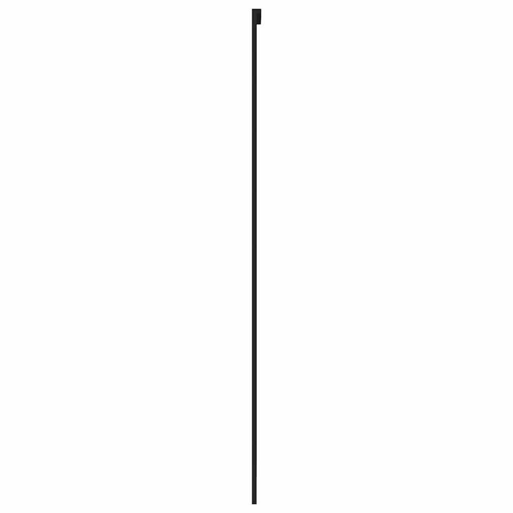 fekete edzett üveg és alumínium tolóajtó 76 x 205 cm