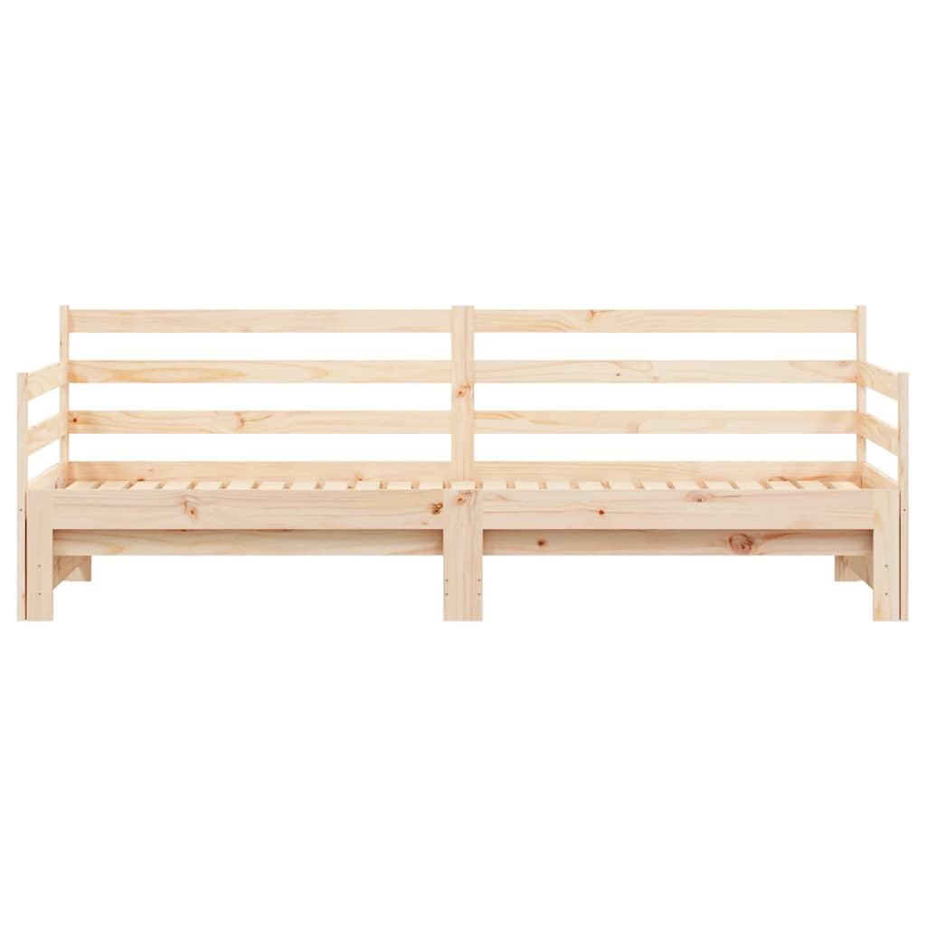 tömör fenyőfa kihúzható kanapéágy 90 x 200 cm