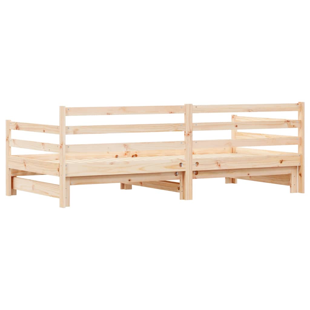 tömör fenyőfa kihúzható kanapéágy 90 x 200 cm