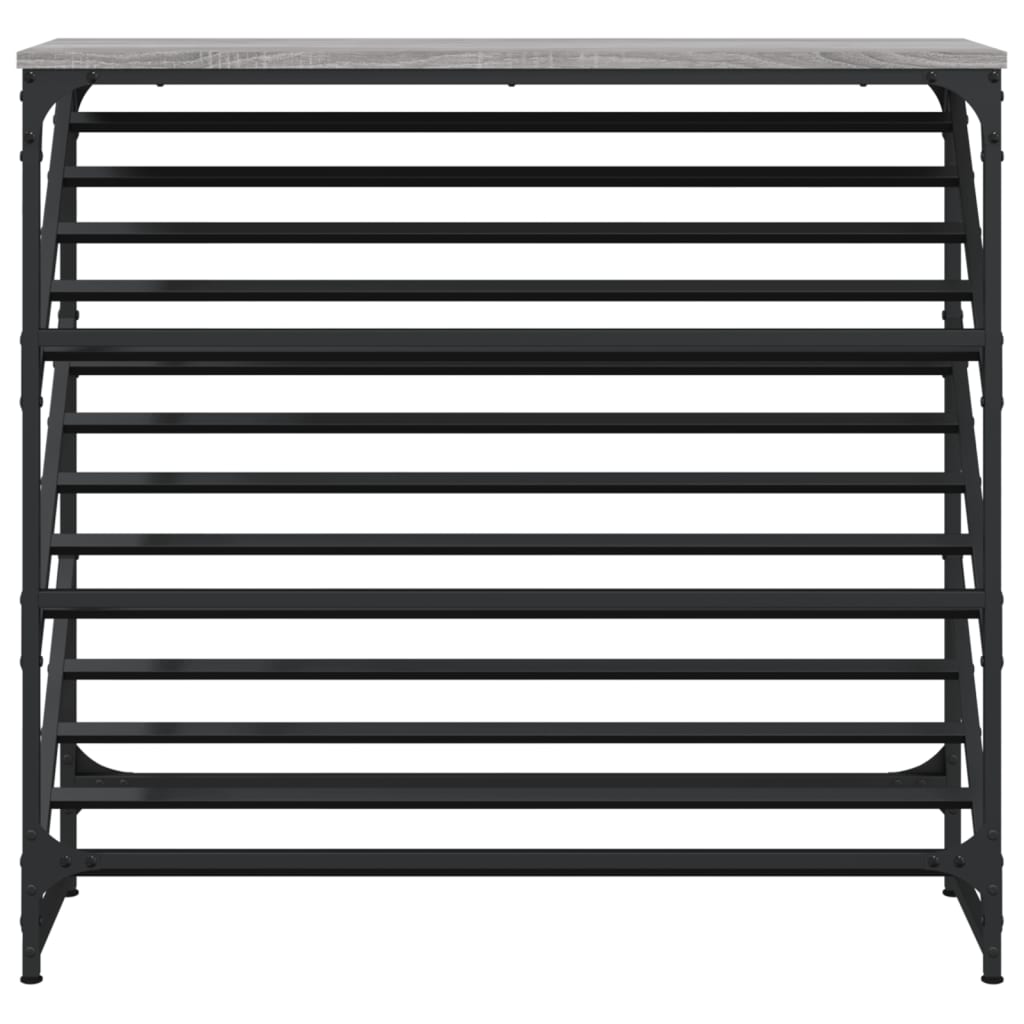 szürke sonoma színű szerelt fa cipőtartó 90x30x85 cm