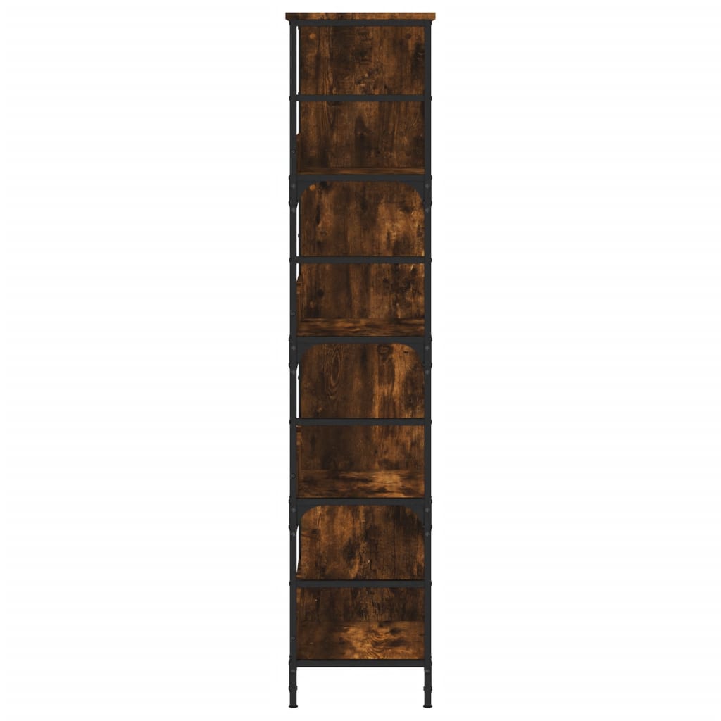 füstös tölgy színű szerelt fa könyvespolc 78,5 x 33 x 153 cm