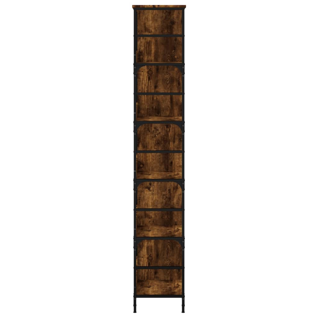 füstös tölgy színű szerelt fa könyvespolc 78,5 x 33 x 188,5 cm