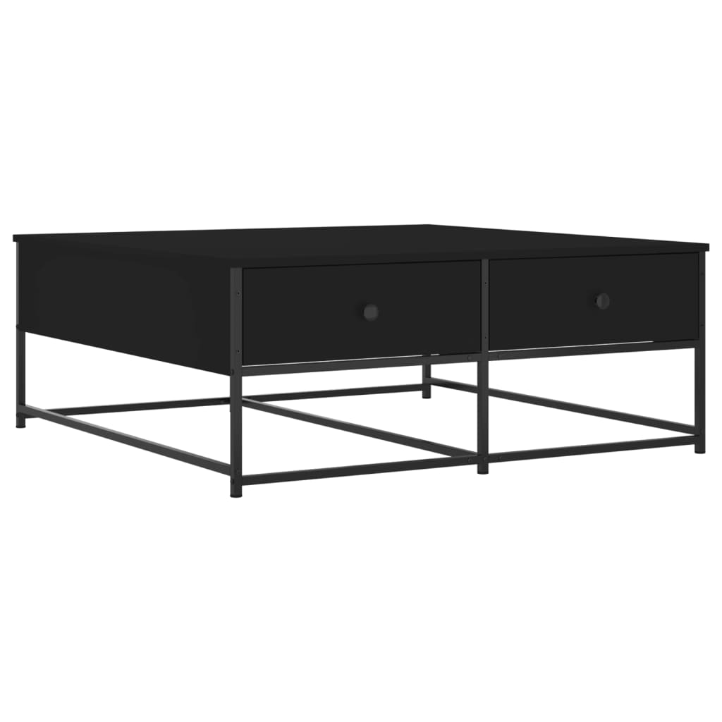 fekete szerelt fa dohányzóasztal 100 x 99 x 40 cm