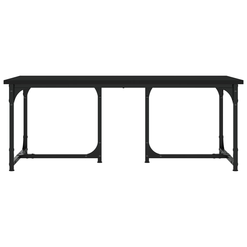 fekete szerelt fa dohányzóasztal 90x50x35 cm