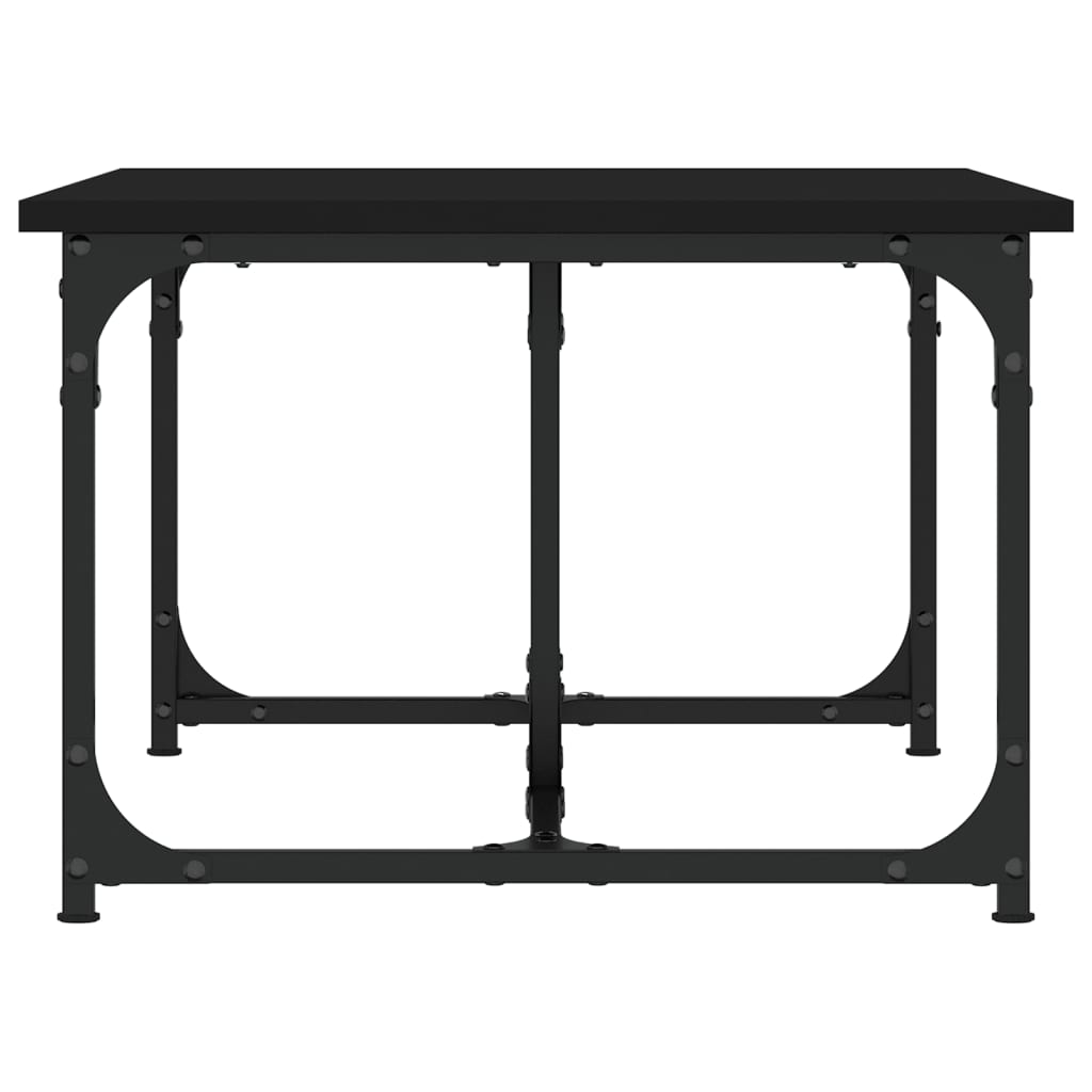 fekete szerelt fa dohányzóasztal 90x50x35 cm