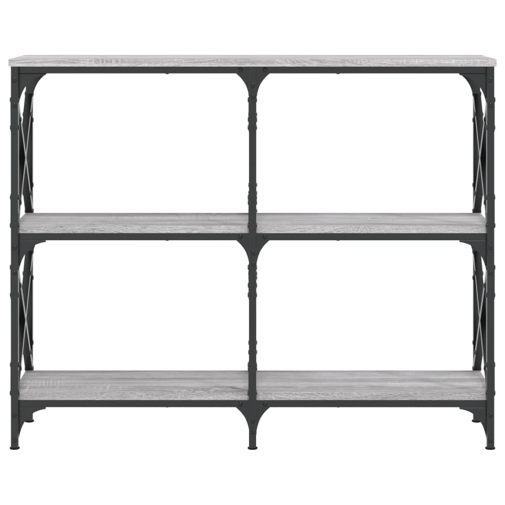 szürke sonoma színű szerelt fa tálalóasztal 100 x 28 x 80,5 cm
