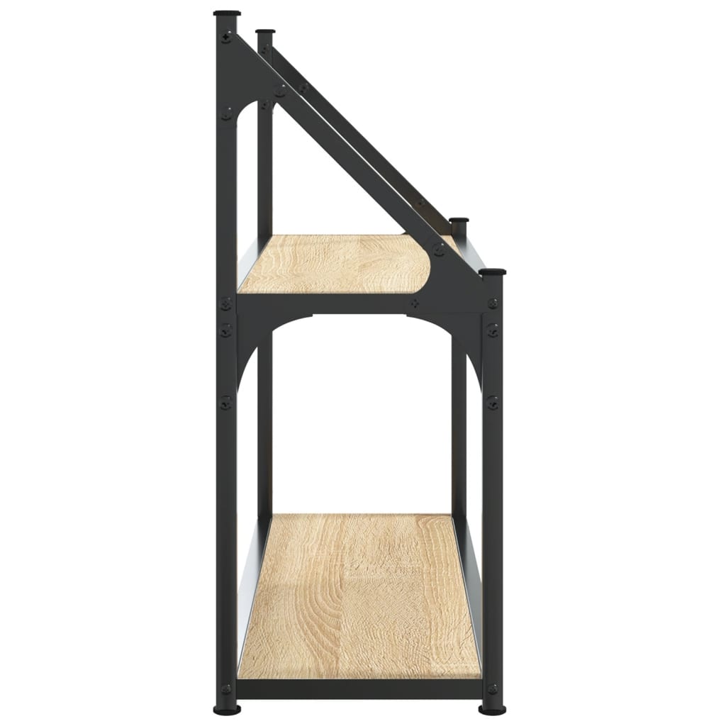 kétszintes sonoma tölgyfa fali polc 60 x 21 x 51 cm