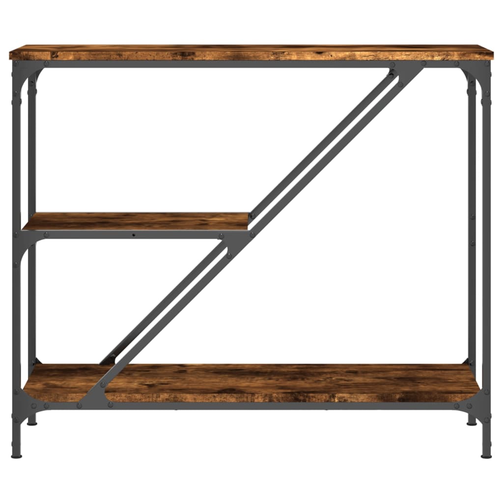füstös tölgy színű szerelt fa tálalóasztal 88,5x30x75 cm