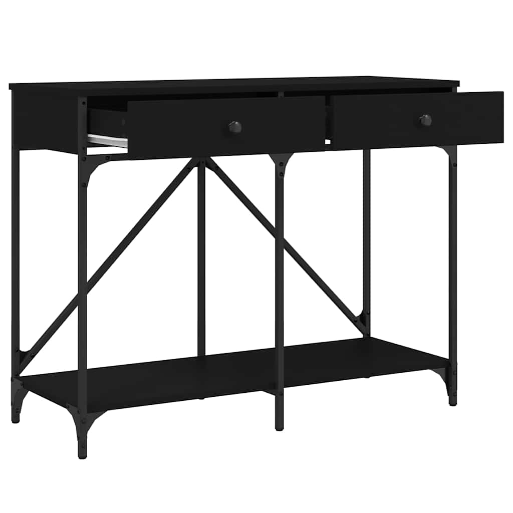 fekete szerelt fa tálalóasztal 100 x 39 x 78,5 cm