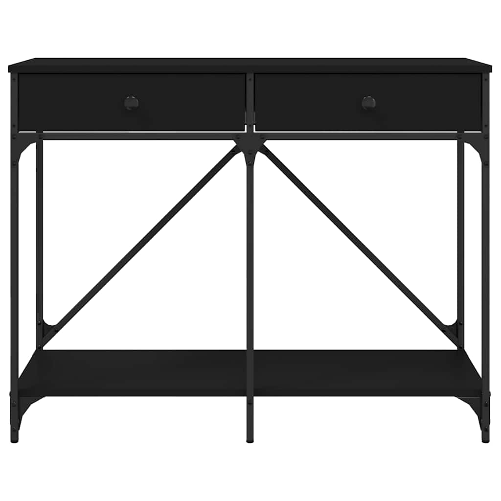 fekete szerelt fa tálalóasztal 100 x 39 x 78,5 cm
