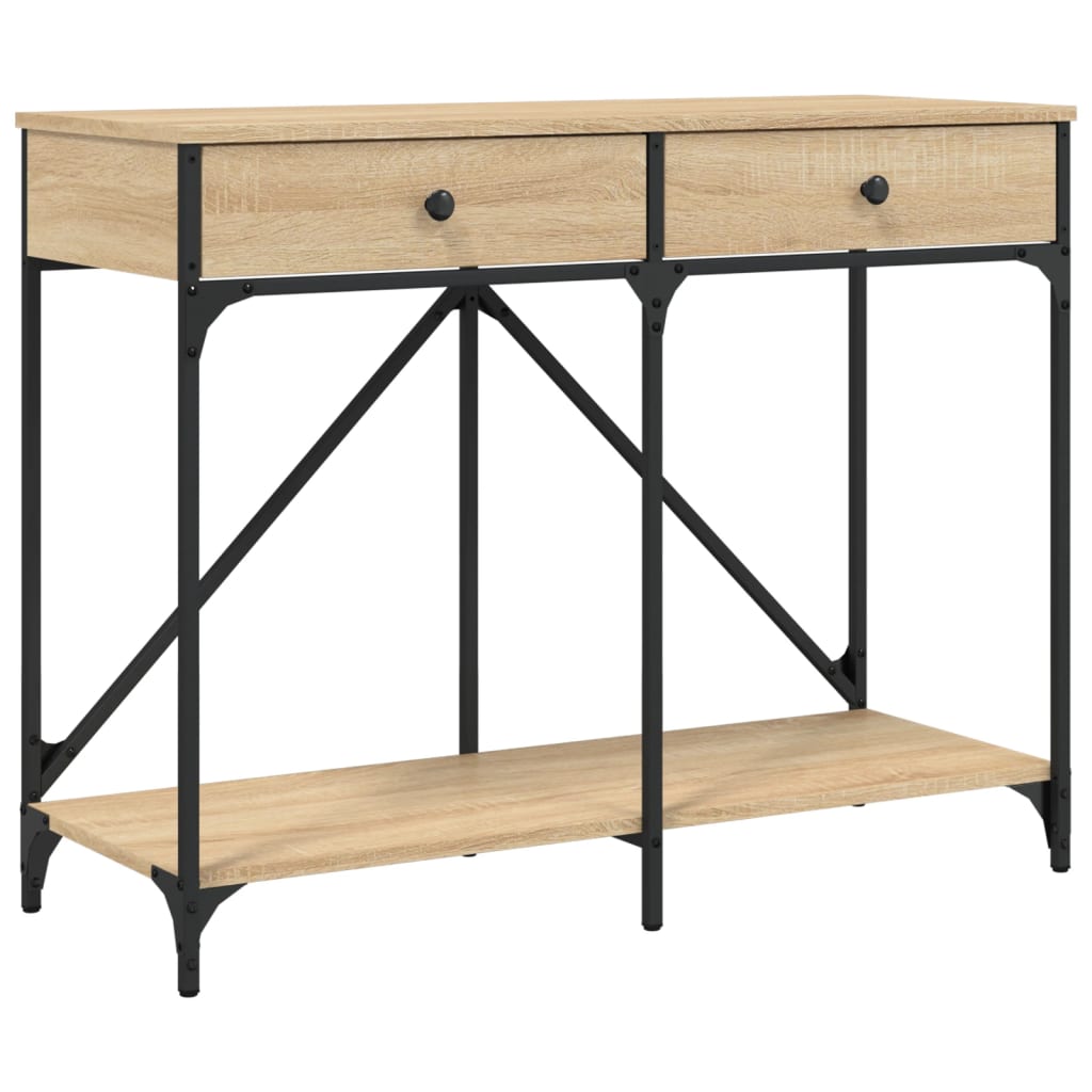 sonoma tölgy színű szerelt fa dohányzóasztal 100 x 39 x 78,5 cm