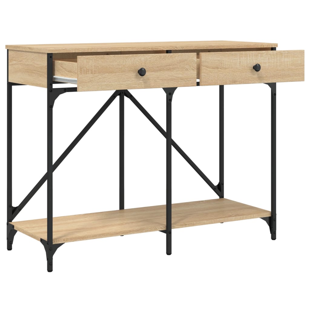 sonoma tölgy színű szerelt fa dohányzóasztal 100 x 39 x 78,5 cm
