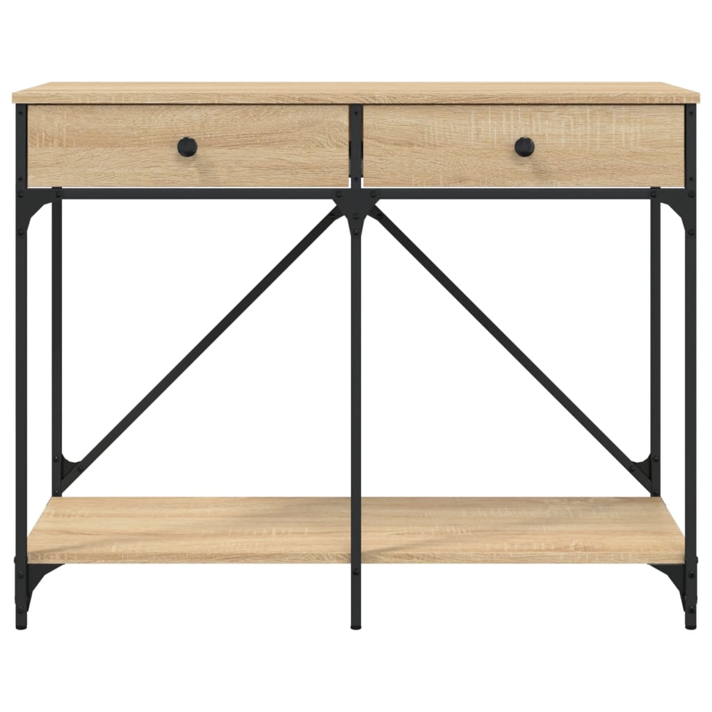 sonoma tölgy színű szerelt fa dohányzóasztal 100 x 39 x 78,5 cm