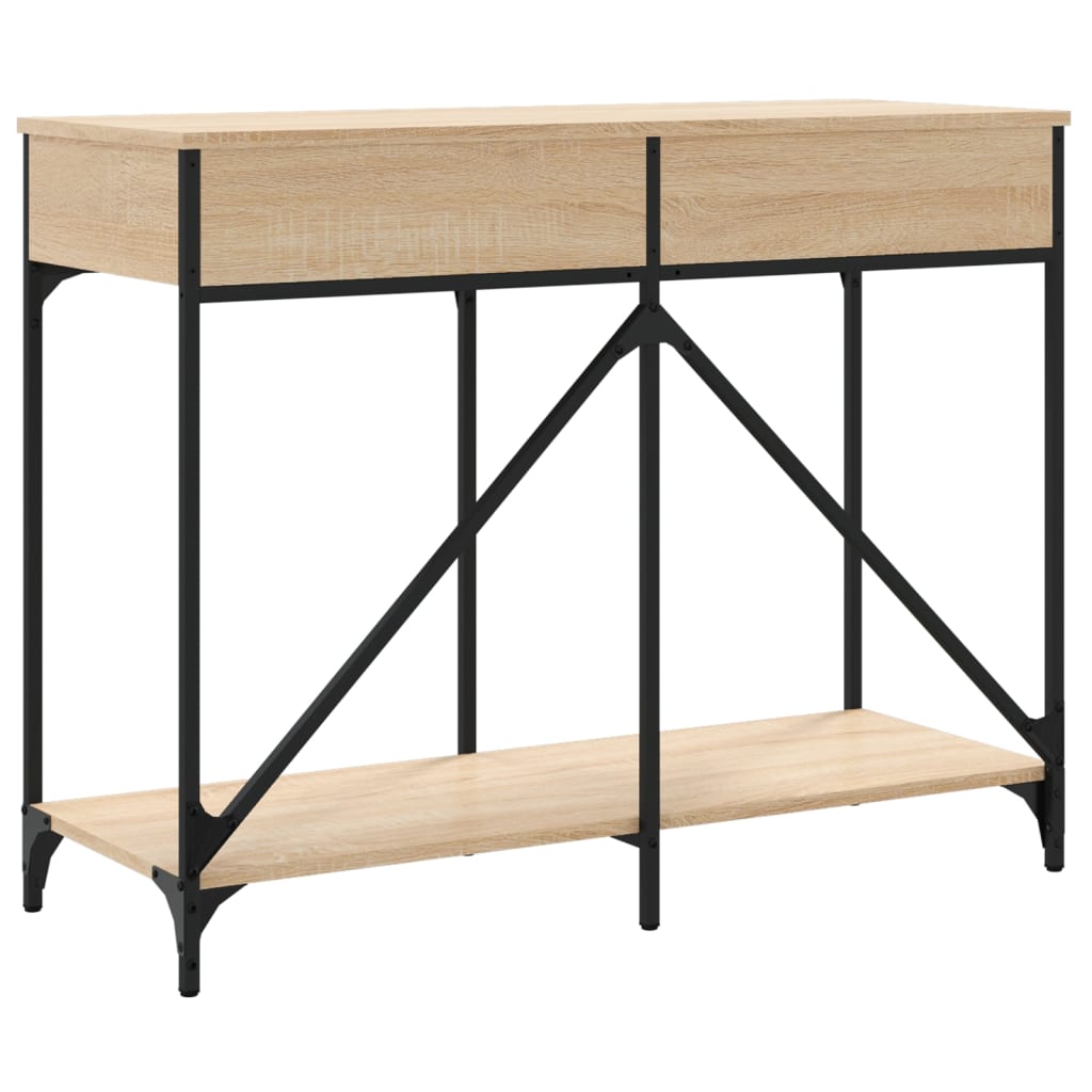 sonoma tölgy színű szerelt fa dohányzóasztal 100 x 39 x 78,5 cm