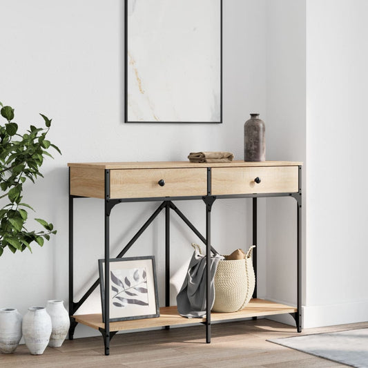 sonoma tölgy színű szerelt fa dohányzóasztal 100 x 39 x 78,5 cm