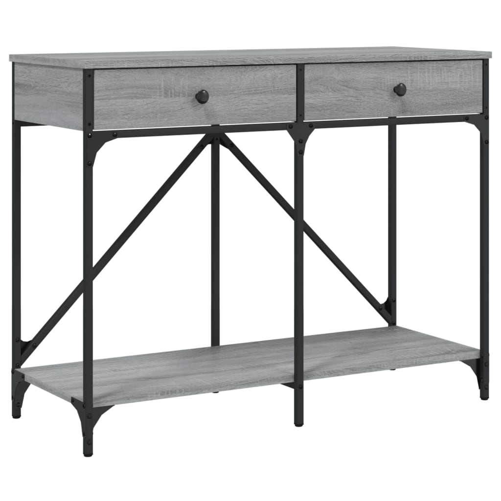 szürke sonoma színű szerelt fa tálalóasztal 100 x 39 x 78,5 cm