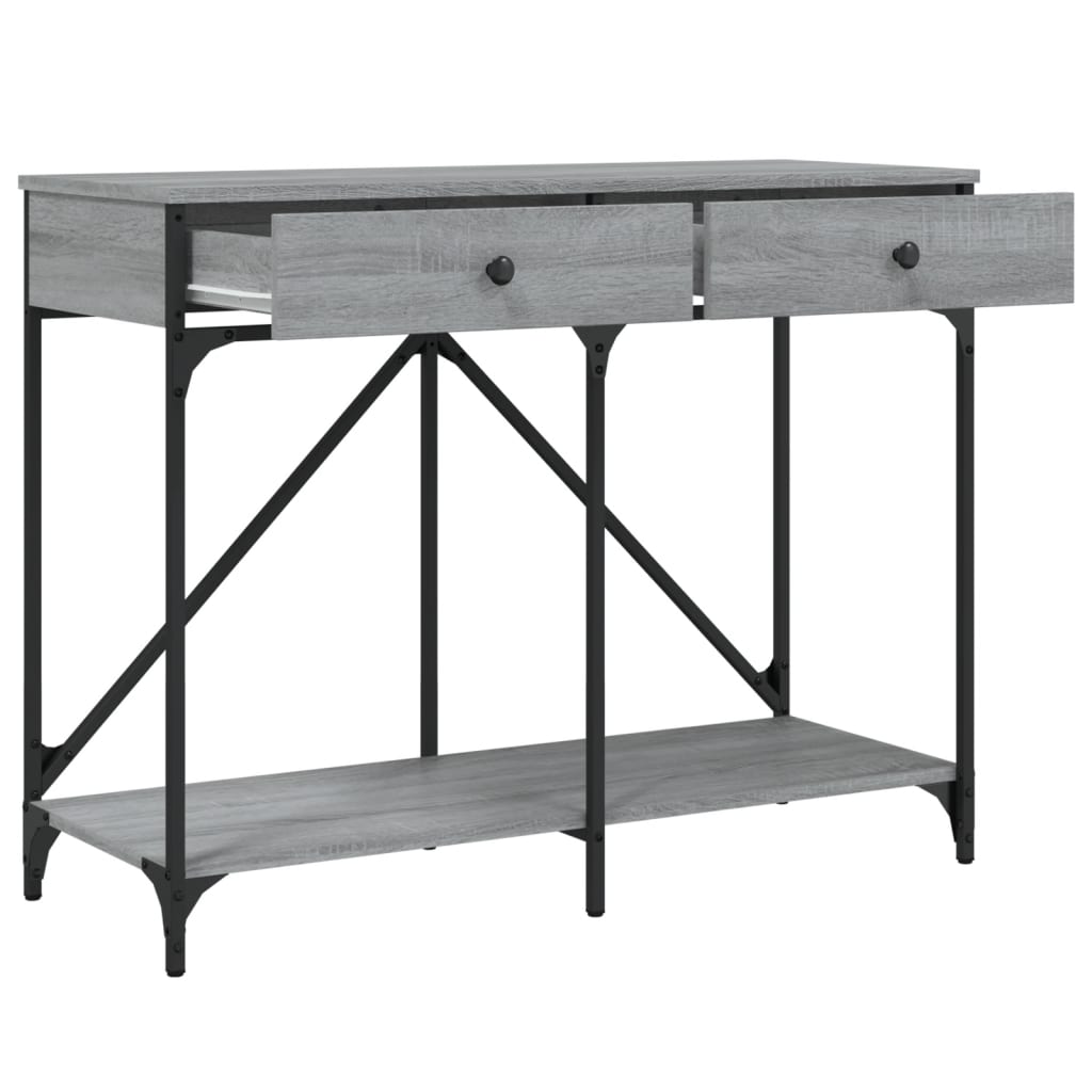 szürke sonoma színű szerelt fa tálalóasztal 100 x 39 x 78,5 cm
