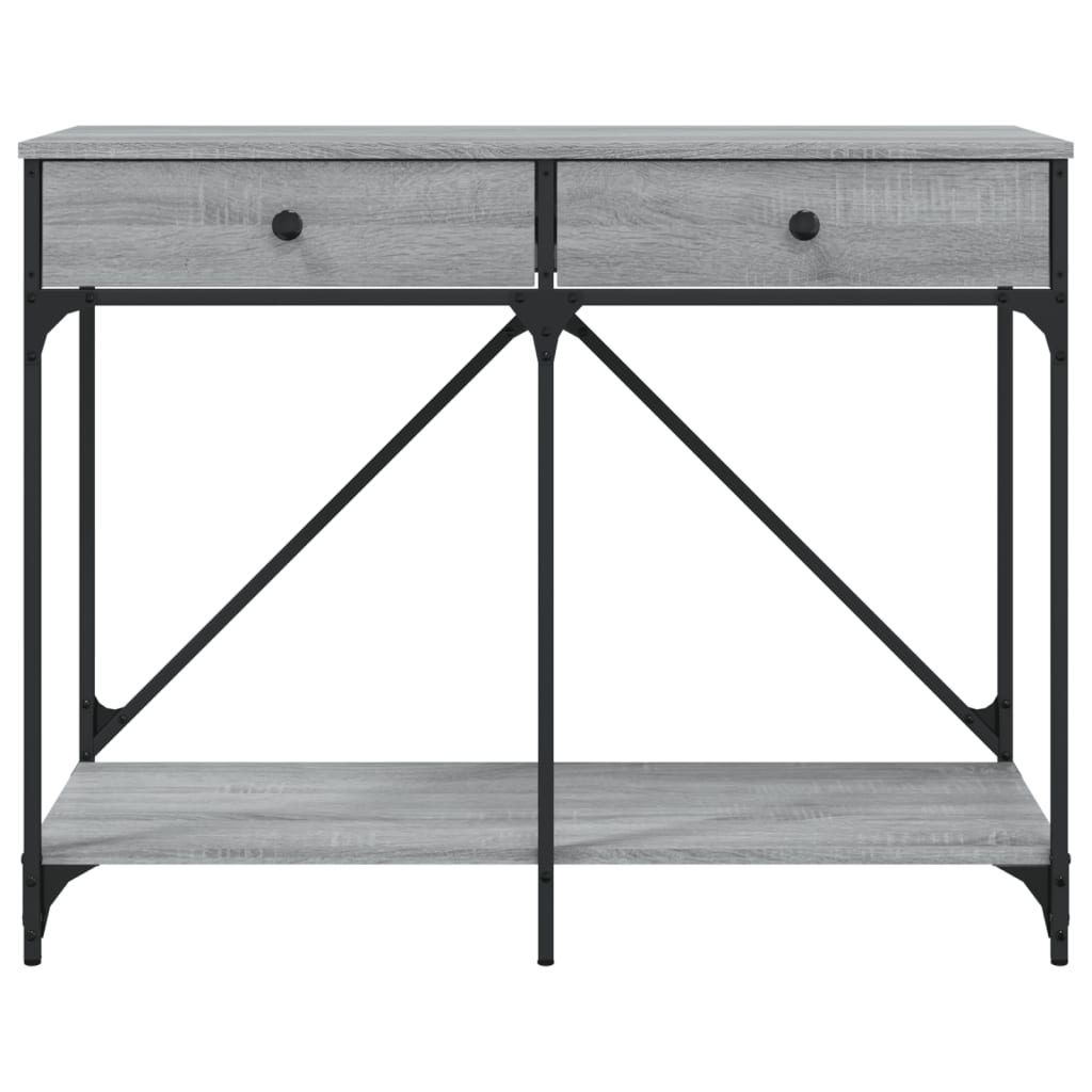 szürke sonoma színű szerelt fa tálalóasztal 100 x 39 x 78,5 cm