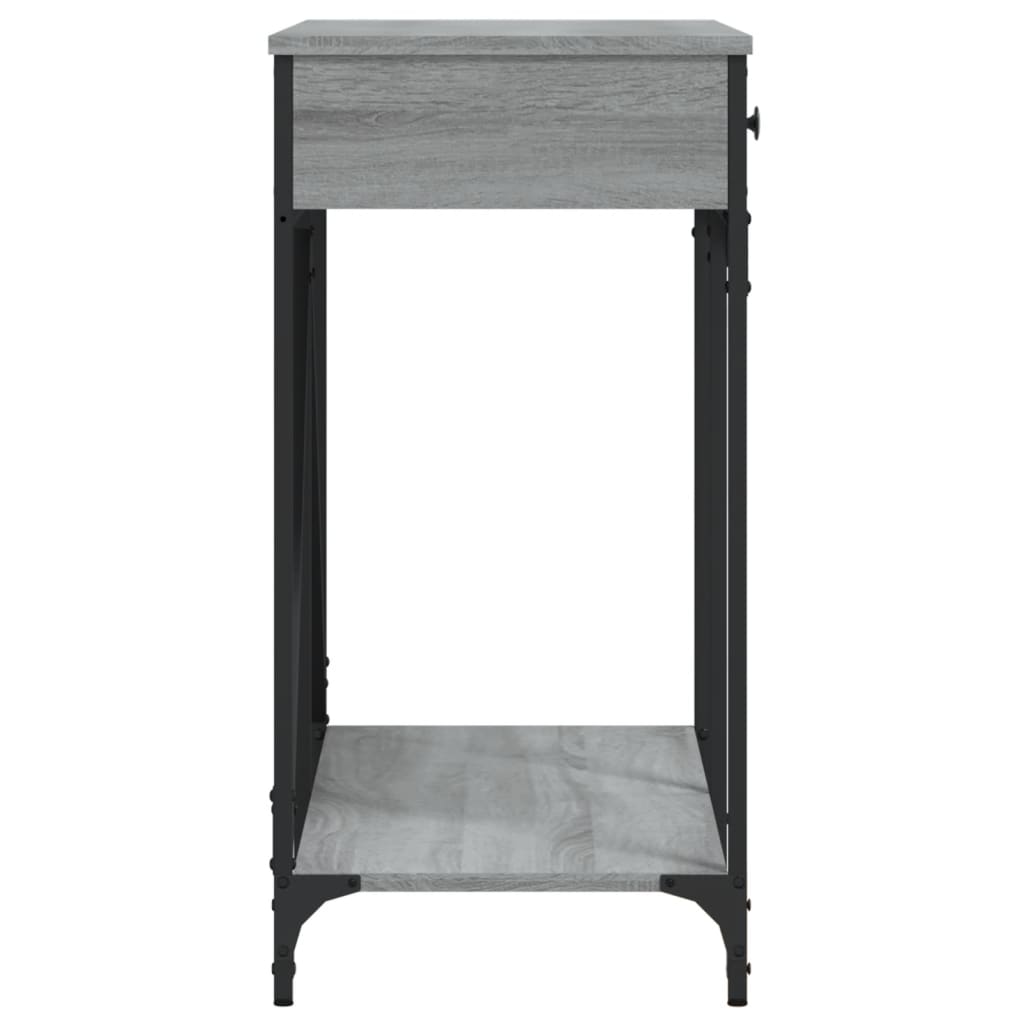 szürke sonoma színű szerelt fa tálalóasztal 100 x 39 x 78,5 cm
