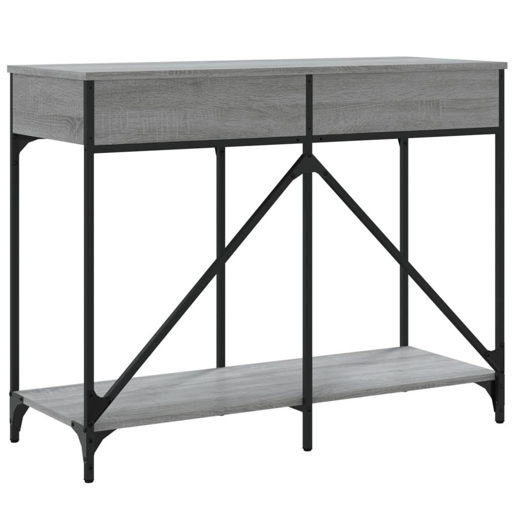 szürke sonoma színű szerelt fa tálalóasztal 100 x 39 x 78,5 cm