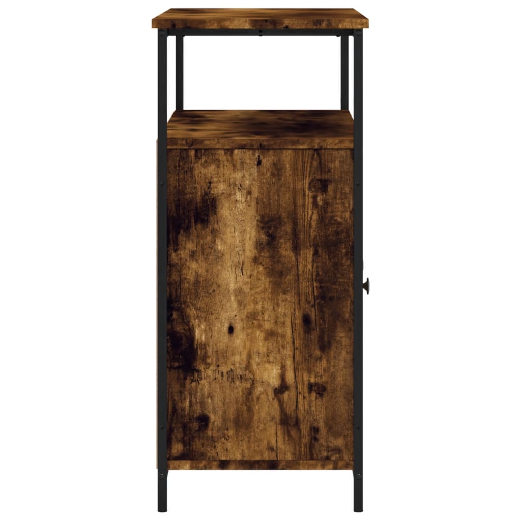füstös tölgy színű szerelt fa tálalószekrény 100 x 35 x 80 cm