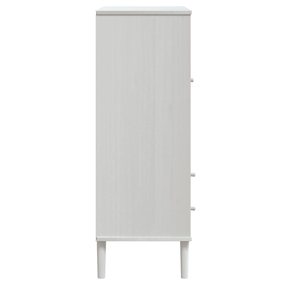 SENJA fehér rattan hatású magasszekrény 90 x 40 x 112 cm