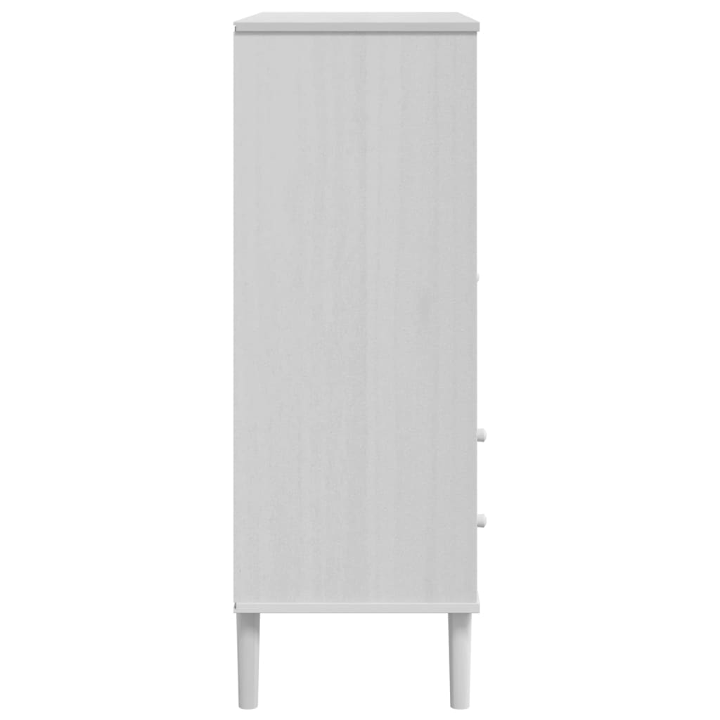 SENJA fehér rattan hatású magasszekrény 90 x 40 x 112 cm