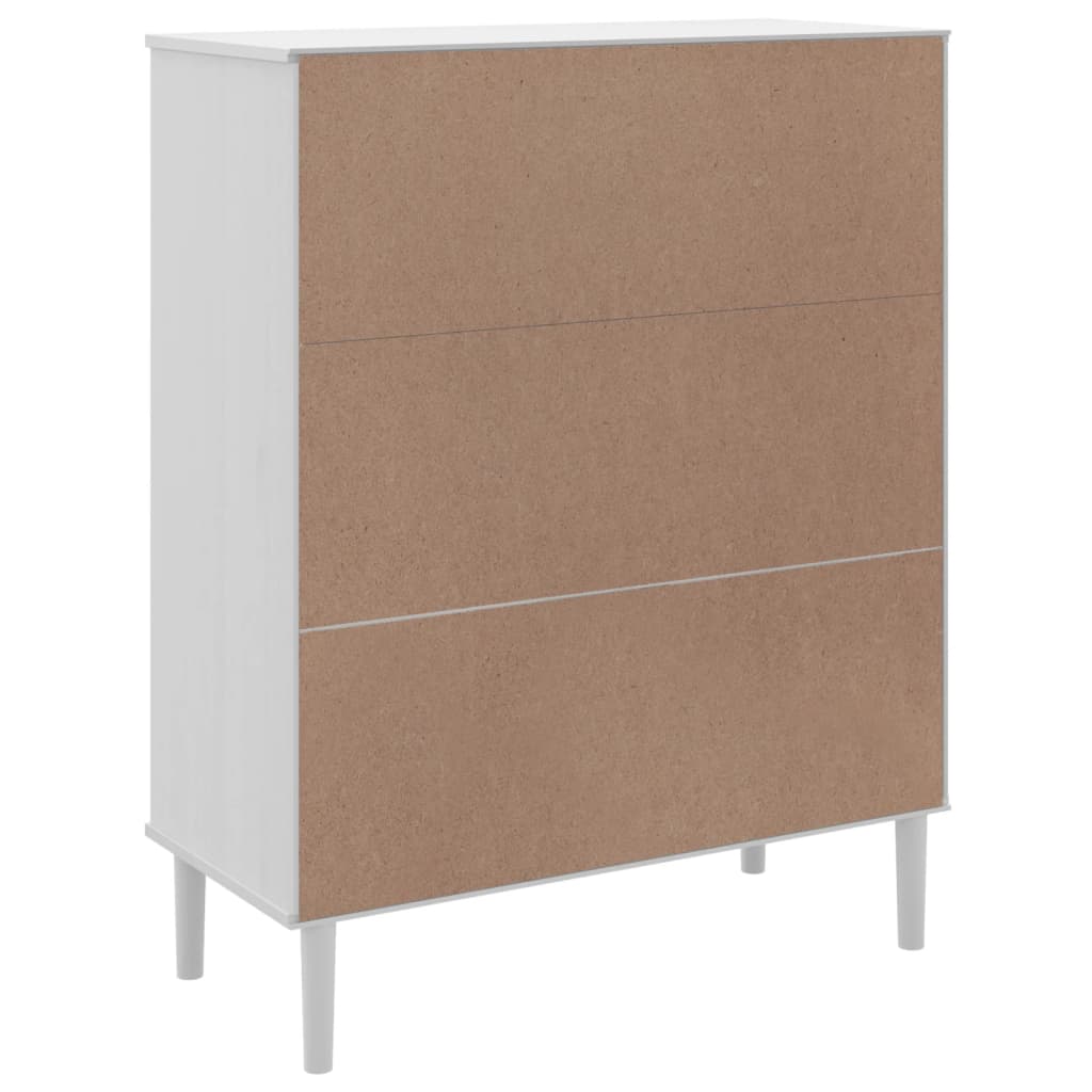 SENJA fehér rattan hatású magasszekrény 90 x 40 x 112 cm