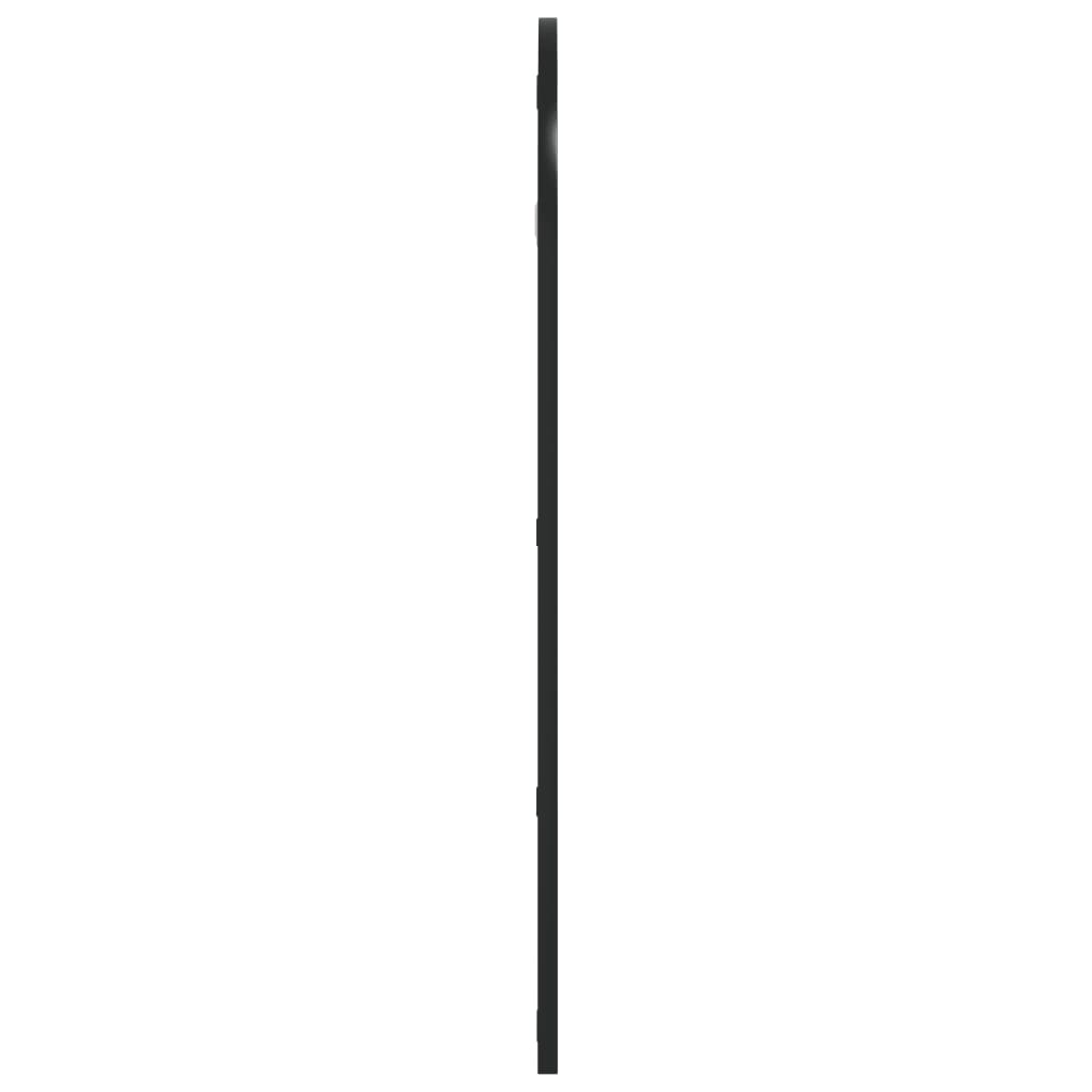 fekete ívelt vas fali tükör 40 x 80 cm