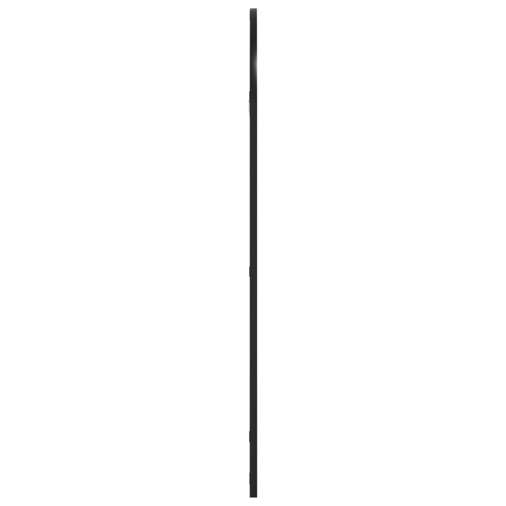 fekete ívelt vas fali tükör 50 x 100 cm