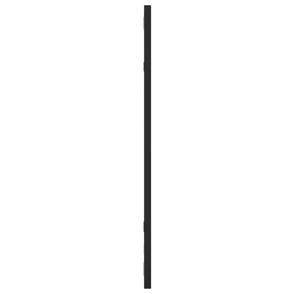 fekete téglalap alakú vas fali tükör 30 x 60 cm