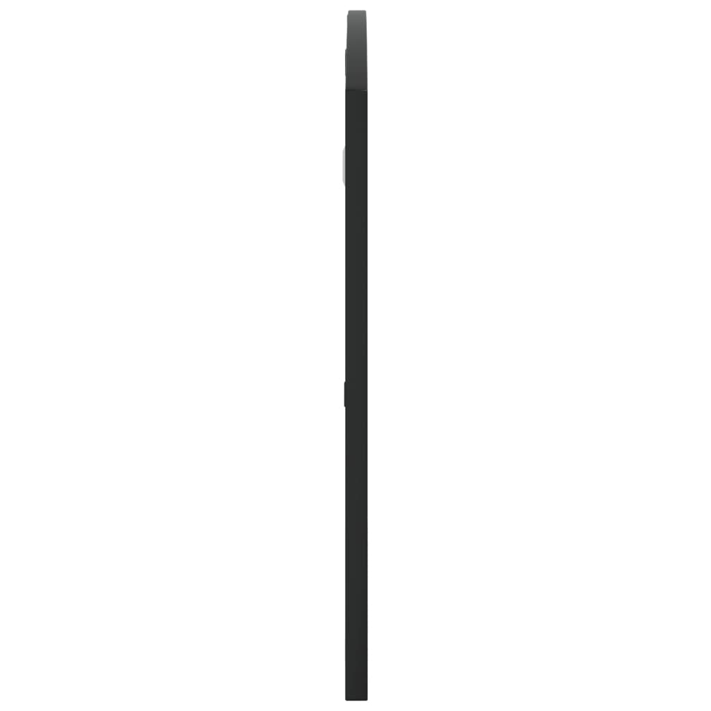 fekete ívelt vas fali tükör 100 x 50 cm
