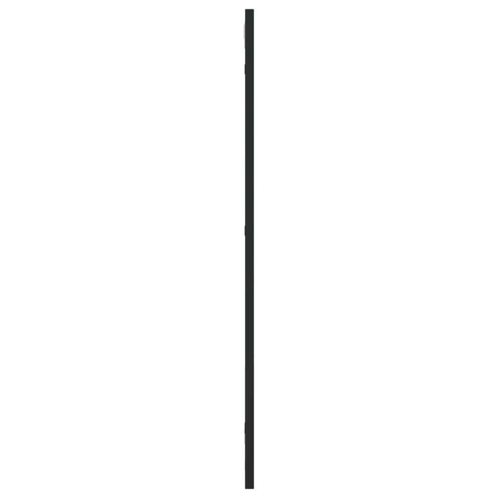fekete téglalap alakú vas fali tükör 30 x 80 cm