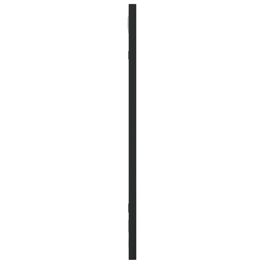 fekete téglalap alakú vas fali tükör 20 x 50 cm