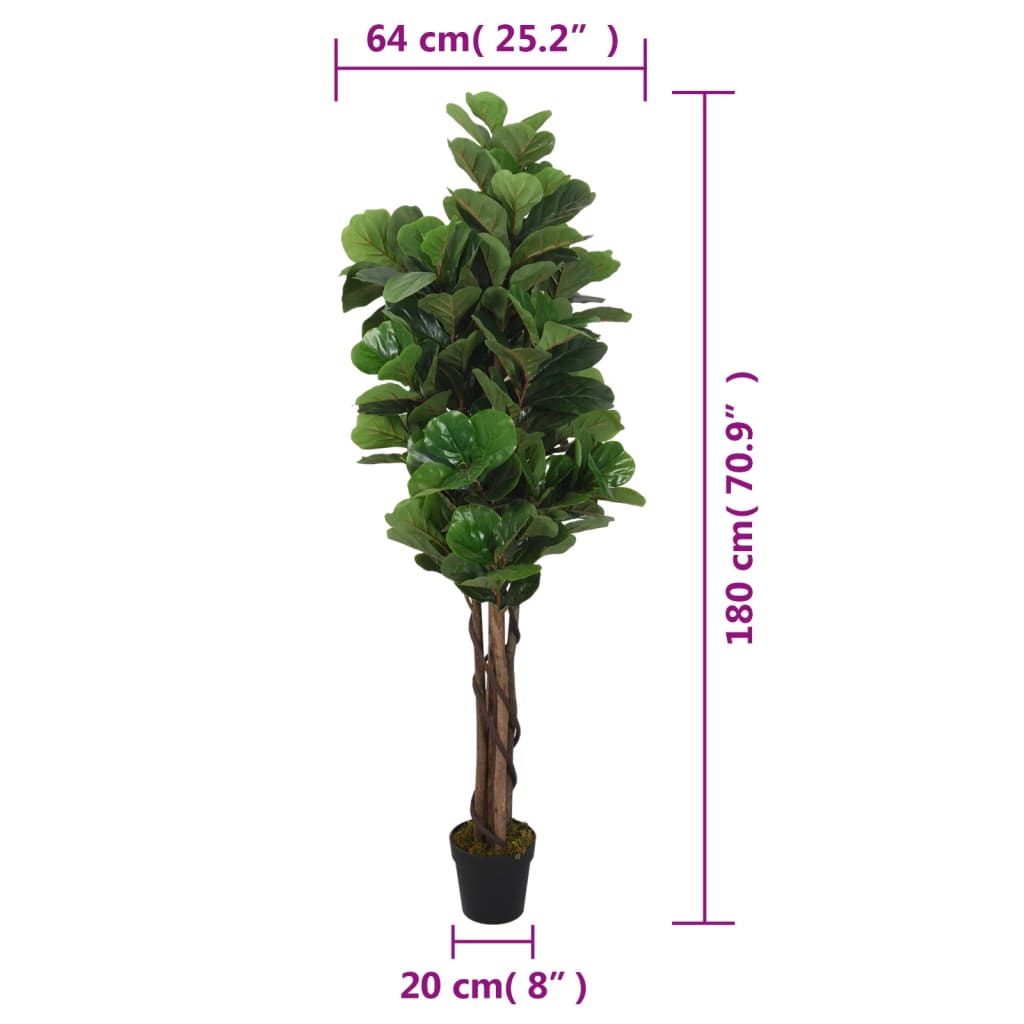 zöld mű-lantlevelűfikusz 232 levél 180 cm