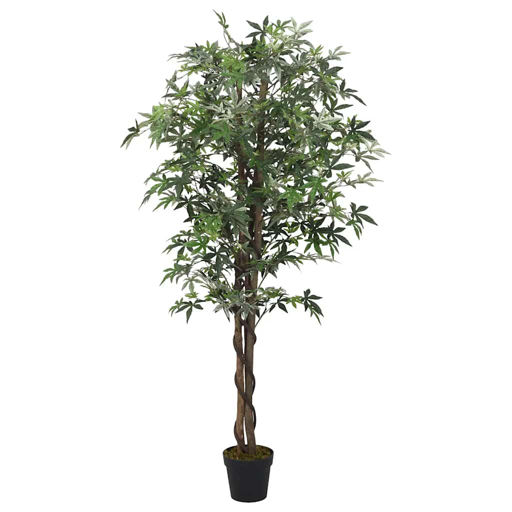 zöld mű juharfa 224 levéllel 80 cm