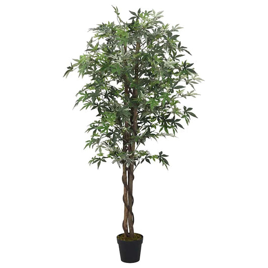 zöld mű juharfa 224 levéllel 80 cm