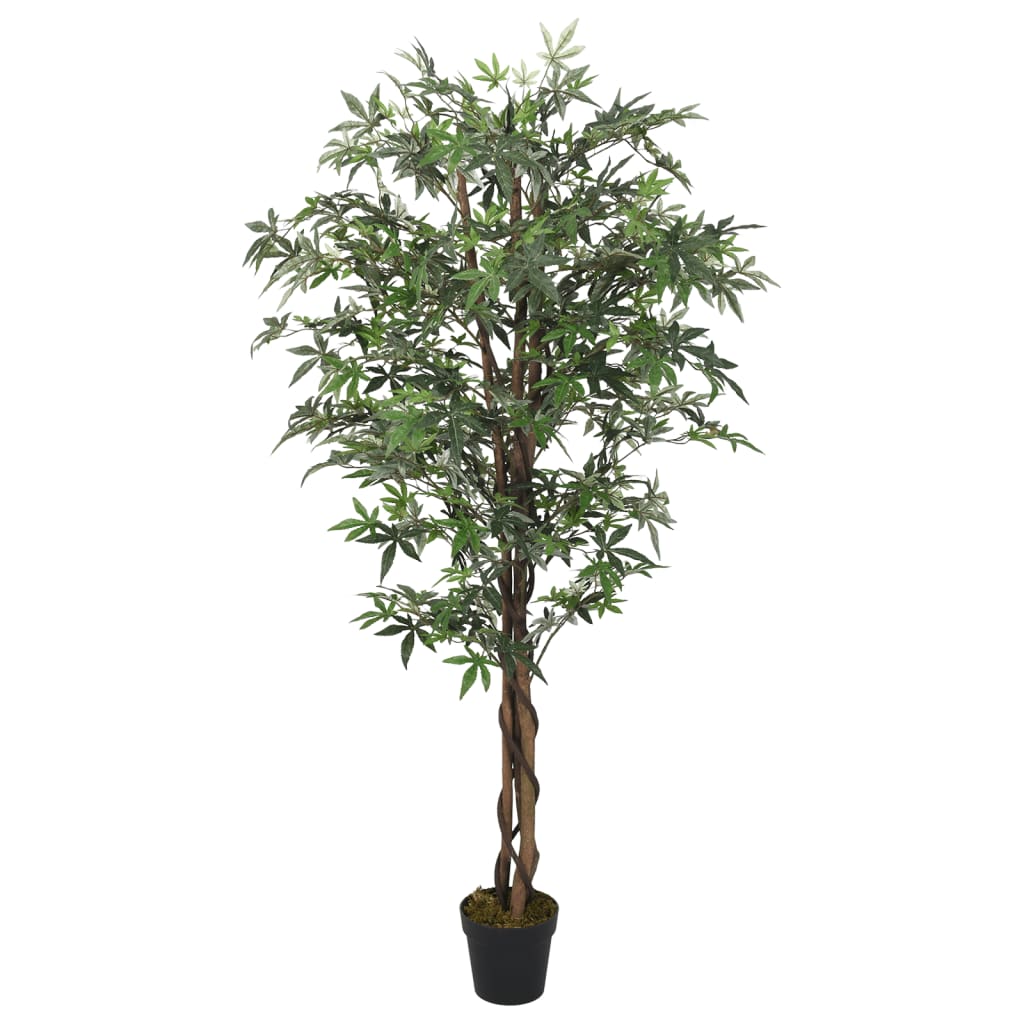 zöld mű juharfa 224 levéllel 80 cm
