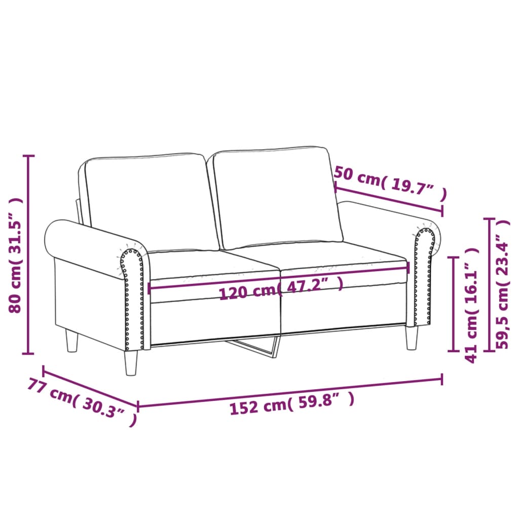 2 személyes bordó műbőr kanapé 120 cm