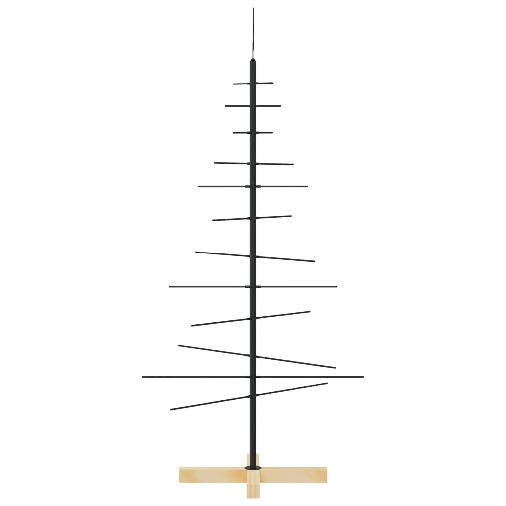 fekete fém karácsonyfa alap dekorációhoz 120 cm