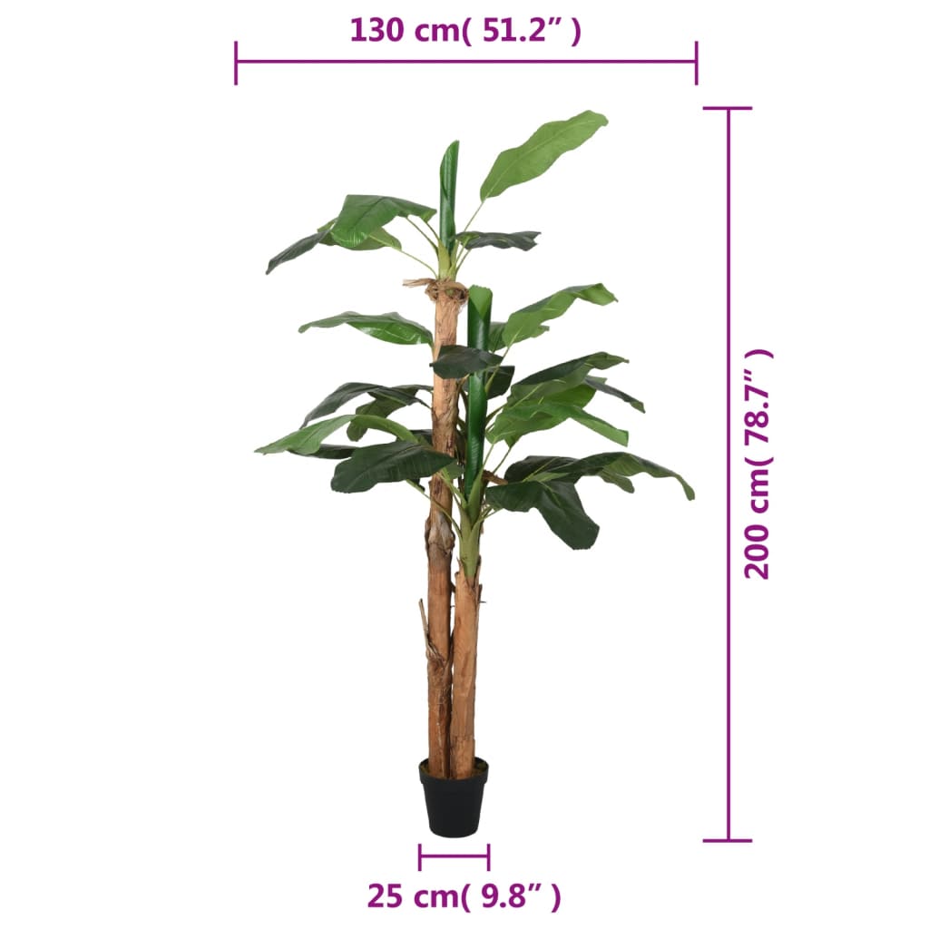 zöld mű banánfa 22 levéllel 200 cm