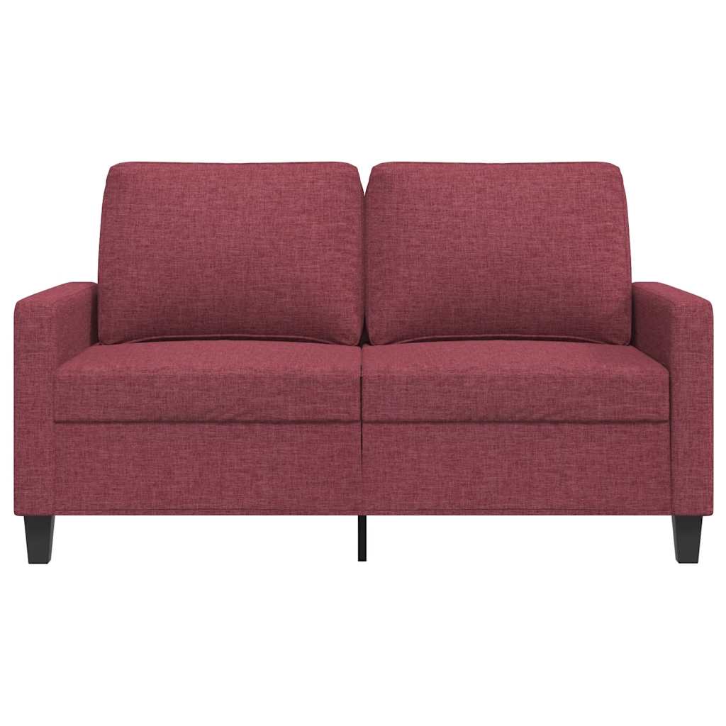 kétszemélyes bordó szövet kanapé 120 cm