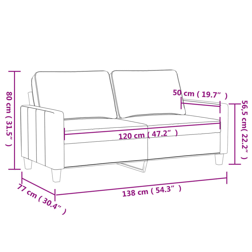 kétszemélyes bordó szövet kanapé 120 cm