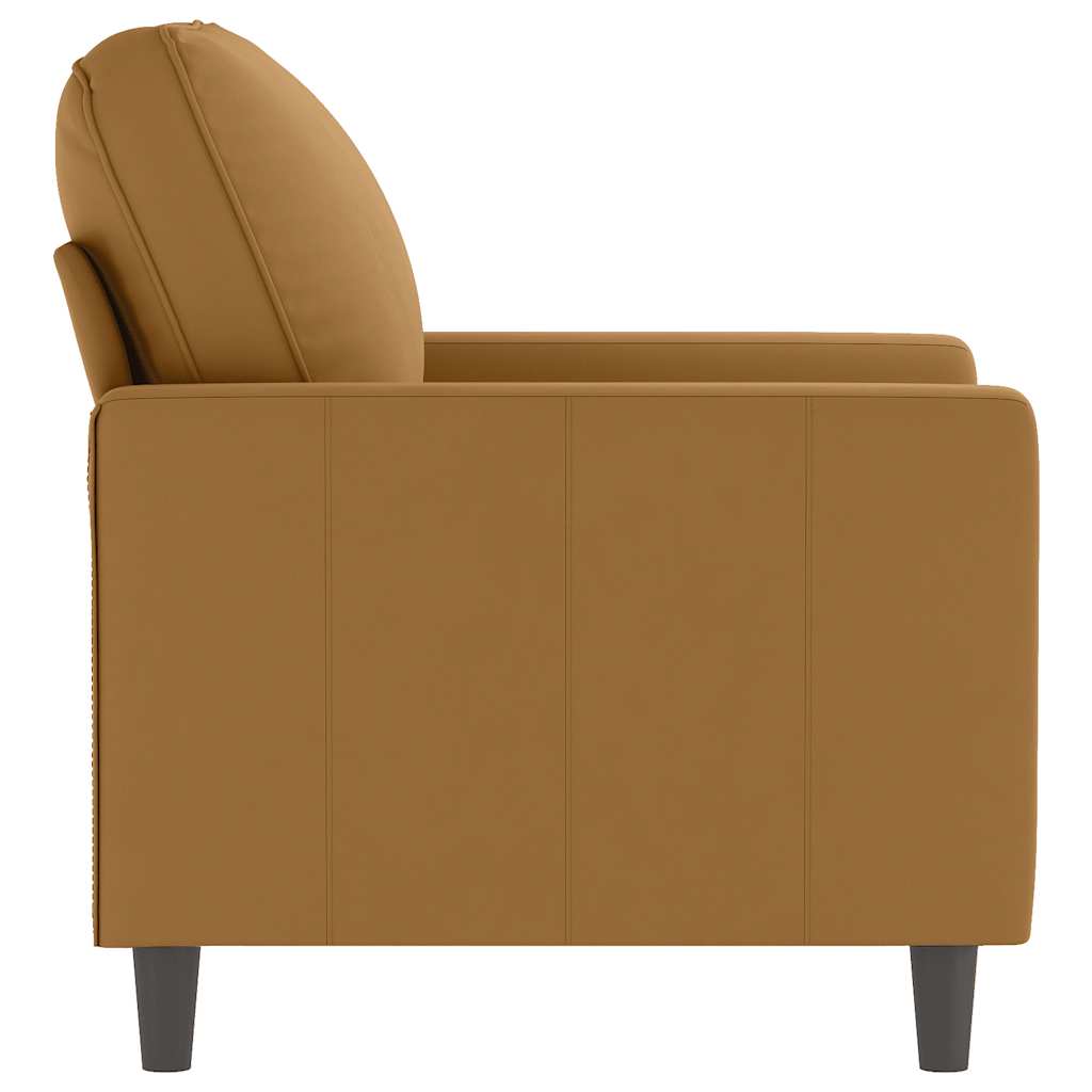 barna bársony kanapéfotel 60 cm