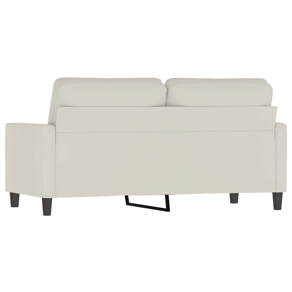 kétszemélyes krémszínű bársony kanapé 140 cm