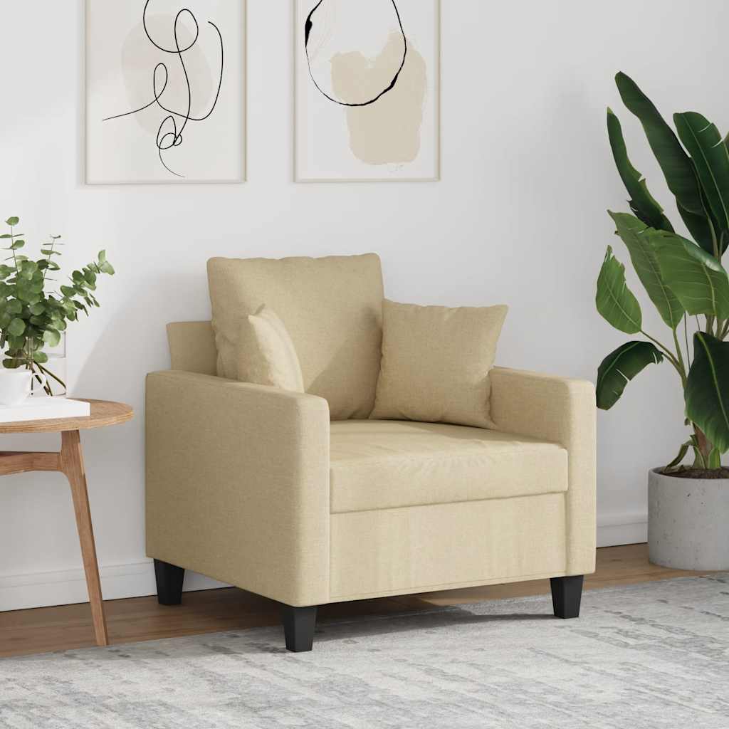 krémszínű szövet kanapéfotel 60 cm